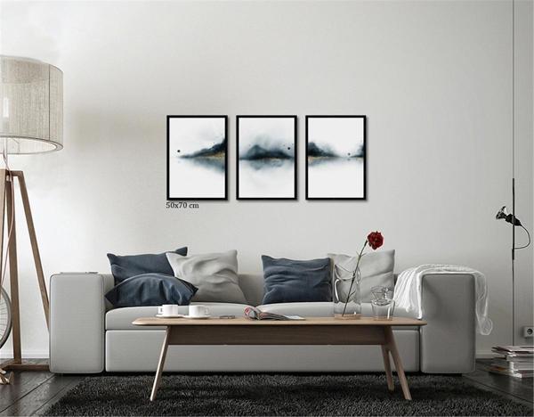 Çerçeveli Doku Efektli Tablo Seti 160x70 cm - Image 1