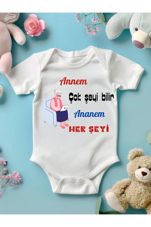 Lupi Annane Baskılı Bebek Zıbın İsimli Bebek Zıbın Çıtçıtlı Atlet Kişiye Özel Baskı - Image 1