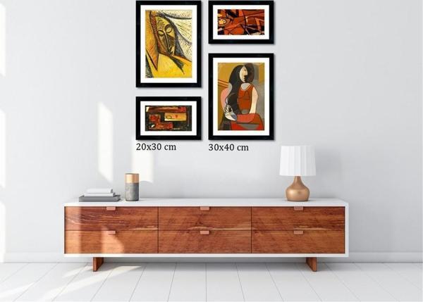 Çerçeveli Doku Efektli Tablo Seti 65x65 cm - Image 1
