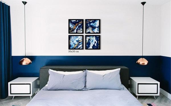 Çerçeveli Doku Efektli Tablo Seti 65x65 cm - Image 1