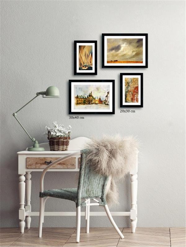 Çerçeveli Doku Efektli Tablo Seti 70x70 cm - Image 1