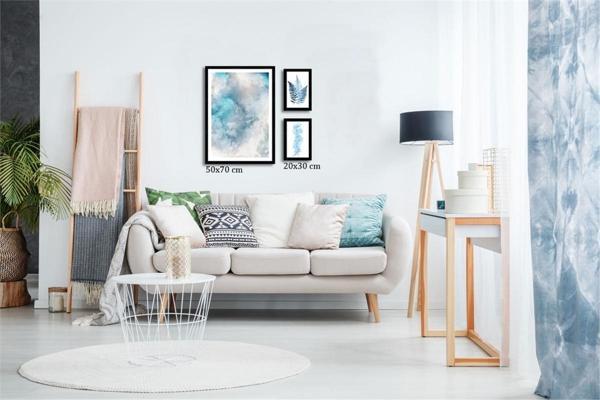 Çerçeveli Doku Efektli Tablo Seti 75x70 cm - Image 1