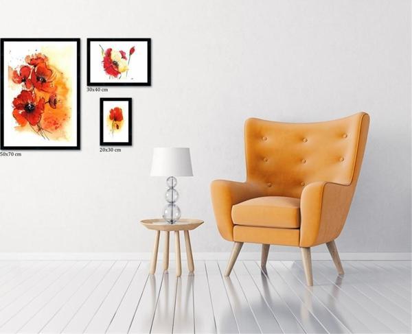 Çerçeveli Doku Efektli Tablo Seti 95x70 cm - Image 1