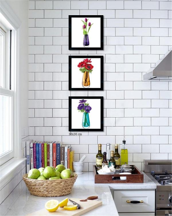 Çerçeveli Doku Efektli Tablo Seti 30x100 cm - Image 1