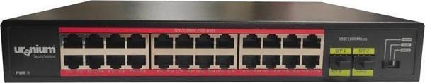 Uranium POE-G2402SFP-300W 24 Port Gigabit 2xSfp Yönetilemez Poe Switch - Image 1