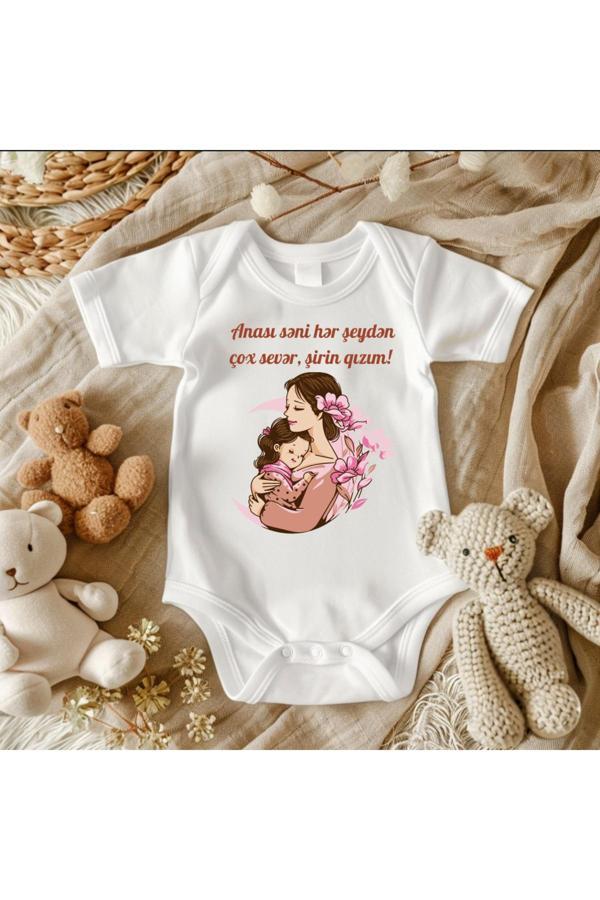 Lupi Ana & Ata Yazılı Körpə Bodisi – Adla Fərdiləşdirilmiş 100% Pambıq Körpə Geyimi - Image 1