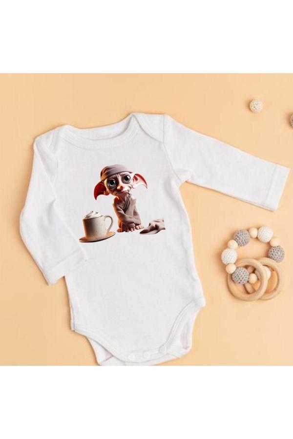 Lupi Harry Potter Baskılı Bebek Dobby Yazılı Zıbın Kişiye Özel Tasarım - Image 1