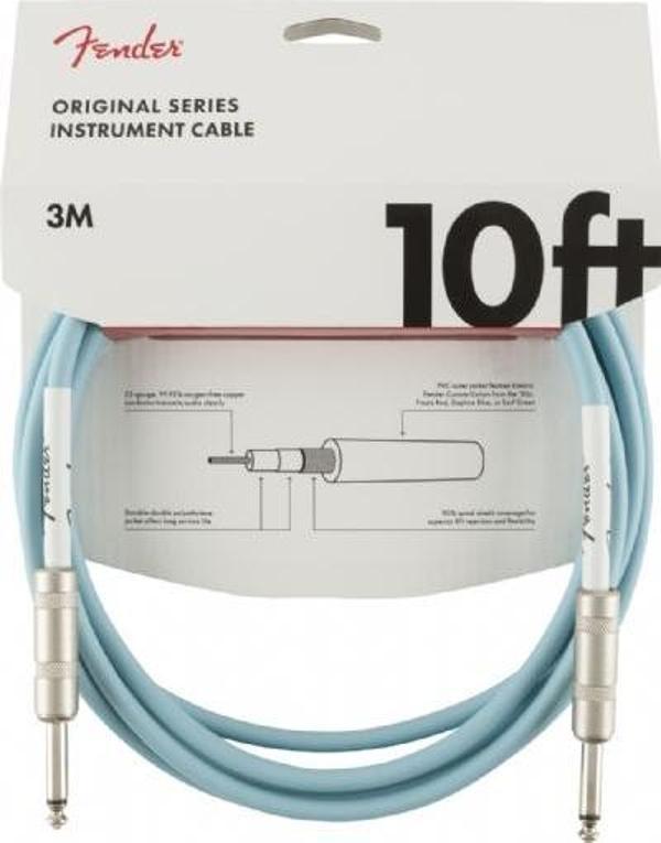 Fender Original Daphne Blue 3 Metre Enstrüman Kablosu  - Image 1