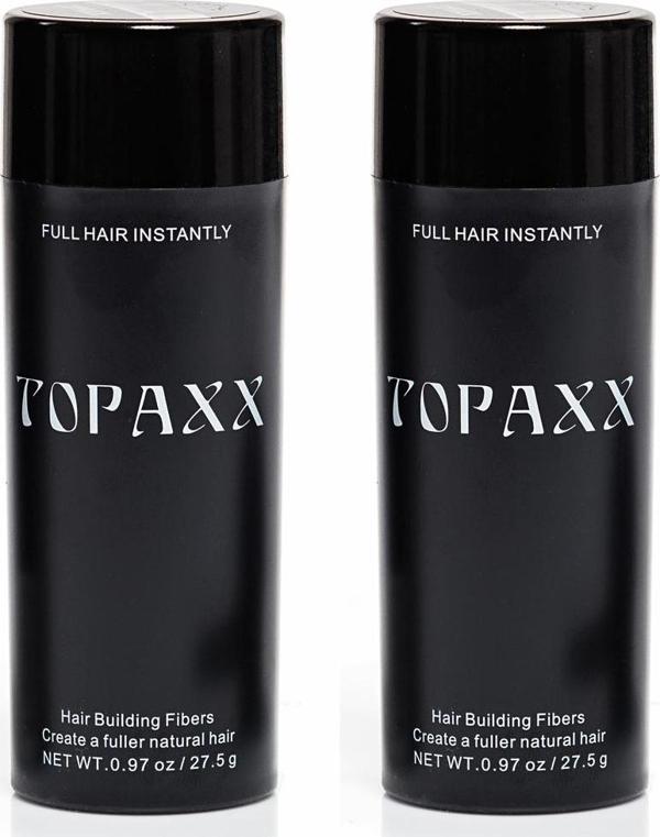 Topaxx 2 Adet Koyu Kahve Saç Fiber Topik Tozu 27,5 Gr - Image 1