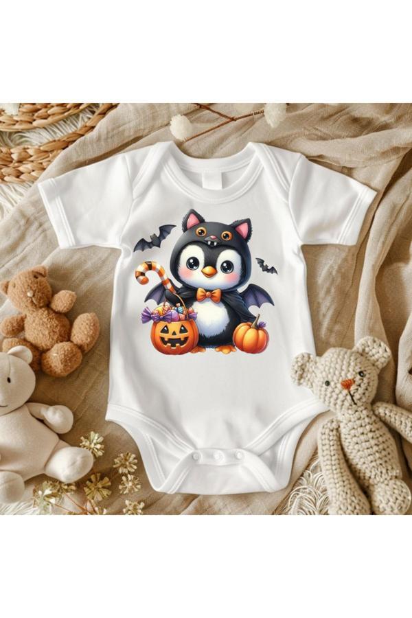 Lupi Halloween Baskılı Zıbın İsimli Bebek Zıbın Kişiye Özel Tasarımlar - Image 1