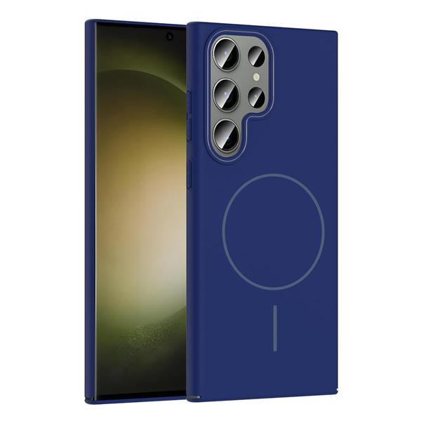 Galaxy S23 Ultra Kılıf Magsafe Şarj Özellikli KHYR Ruby Silikon Kapak - Lacivert - Image 1