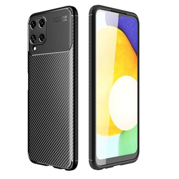 Galaxy M22 Kılıf KHYR Negro Silikon Kapak - Siyah - Image 1