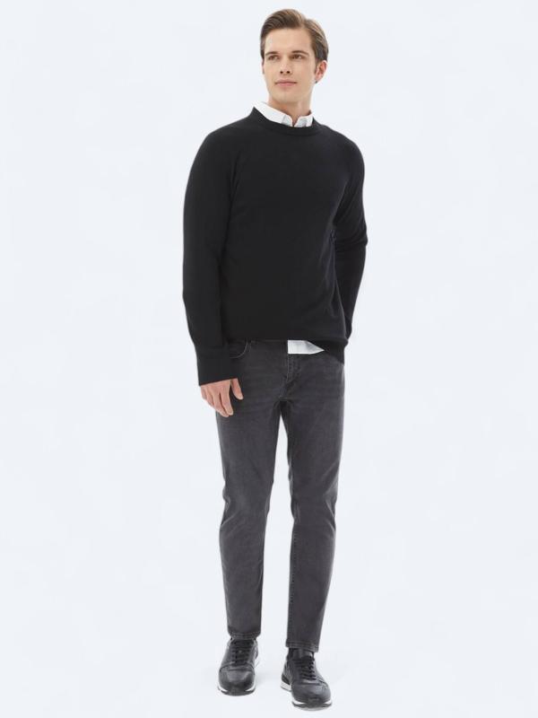 Koyu Gri Super Slm Fit Denim Pamuk Karışımlı Pantolon - Image 1