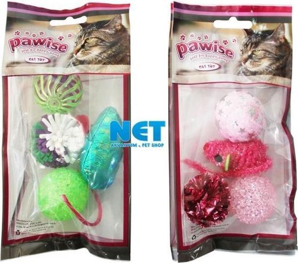 Pawise 28204 Kedi Oyuncağı Mix 4'lü  - Image 1
