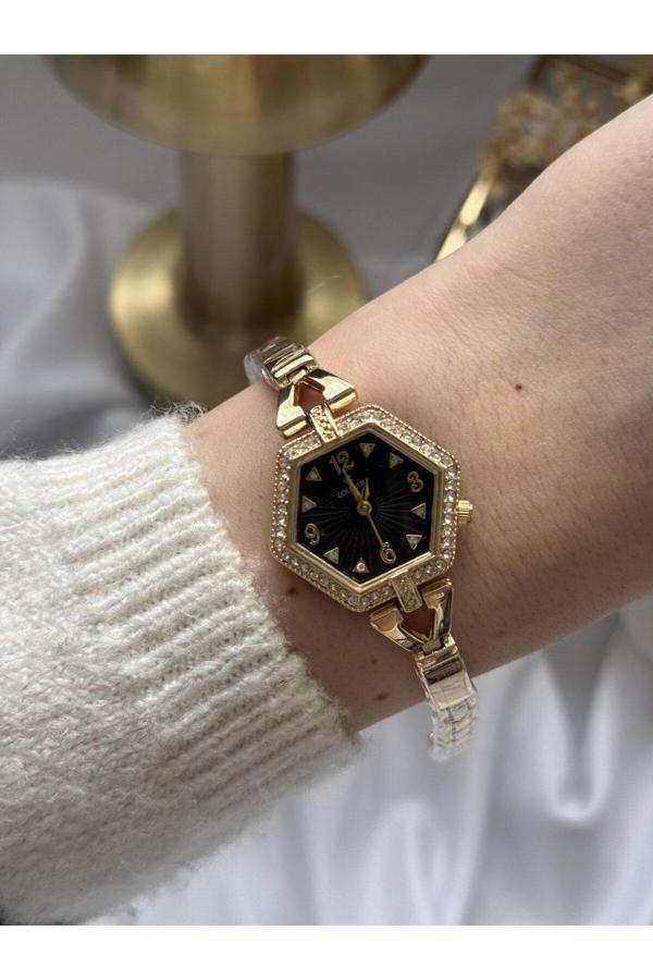 Atelier Emine Siyah Cam Detaylı Saat - Image 1