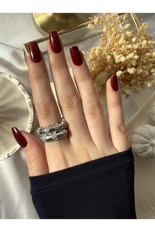 Atelier Emine Çift Bombeli Silver Yüzük - Image 1