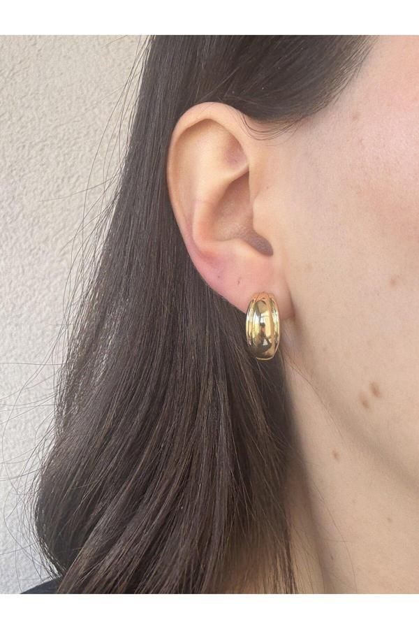 Atelier Emine Bombeli Çelik Küpe - Image 1