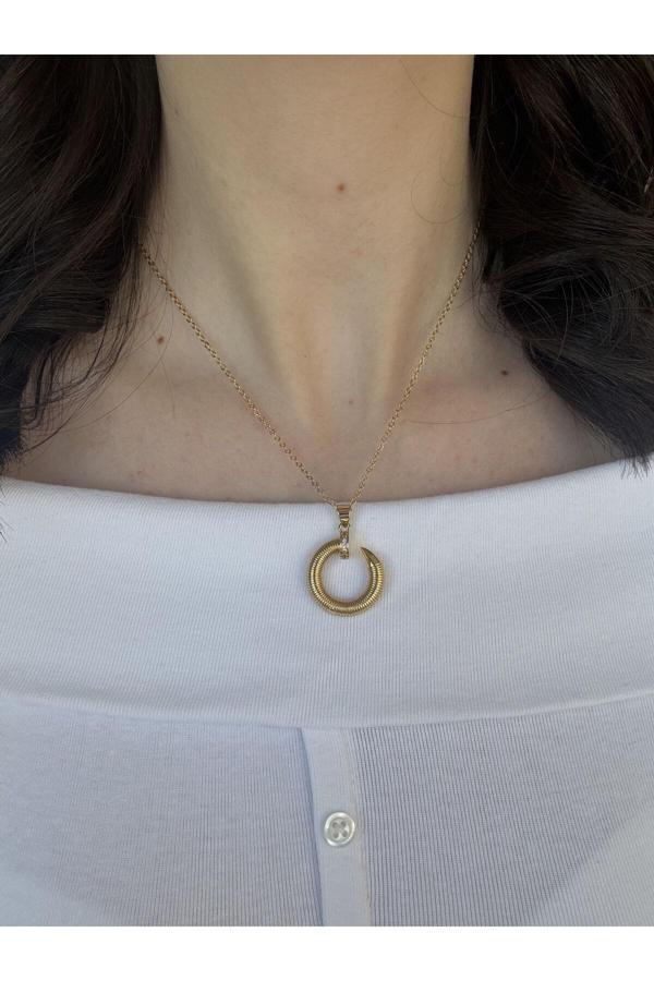 Atelier Emine Yarım Tur Gold Kolye - Image 1