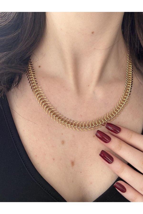 Atelier Emine Balıksırtı Gold Zincir Kolye - Image 1