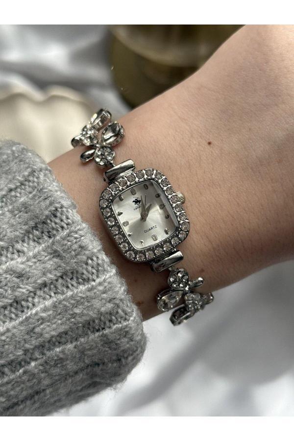 Atelier Emine Çiçek Motifli Bileklik Model Saat - Image 1