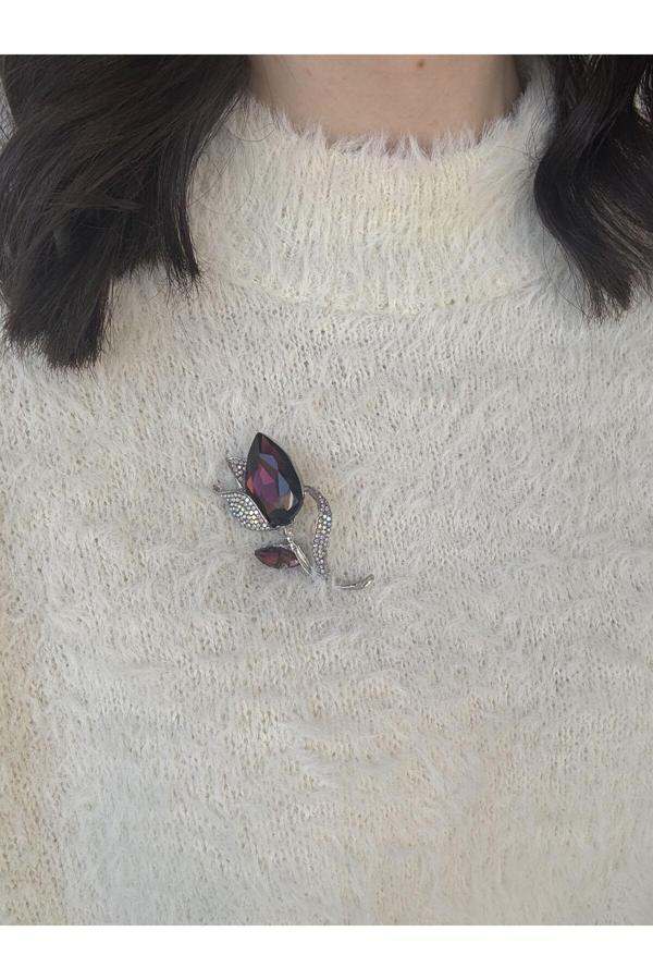 Atelier Emine Mürdüm Lale Motif Broş - Image 1