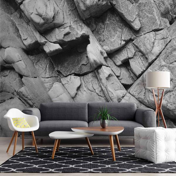 3 Boyutlu Kaya Duvar Temalı Duvar Kağıdı - Image 1