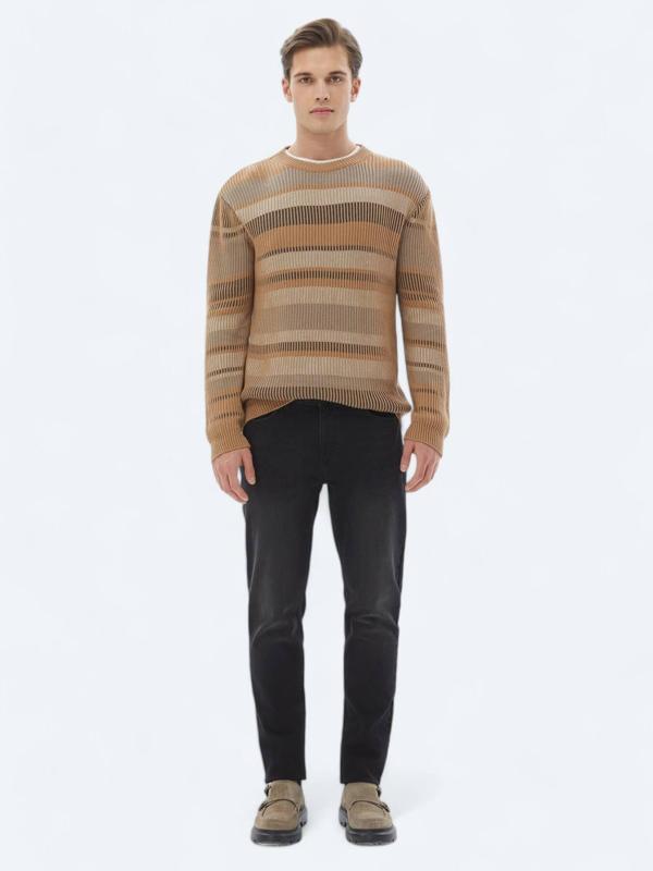 Siyah Slim Fit Denim Pamuk Karışımlı Pantolon - Image 1