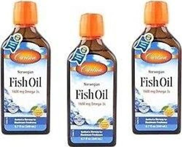 Carlson Fish Oil Omega 3 Portakal Balık Yağı Şurubu 3 Adet - Image 1