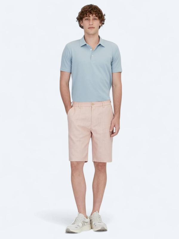 Somon Dokuma Jogging Fit Casual Pamuk Karışımlı Bermuda - Image 1