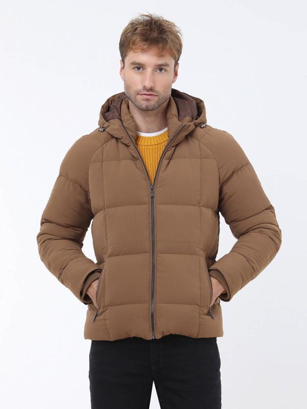 Tarçın Regular Fit Kapüşonlu Casual Dokuma Mont - Image 1