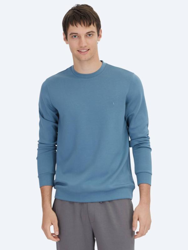 İndigo Bisiklet Yaka Sweatshırt - Image 1