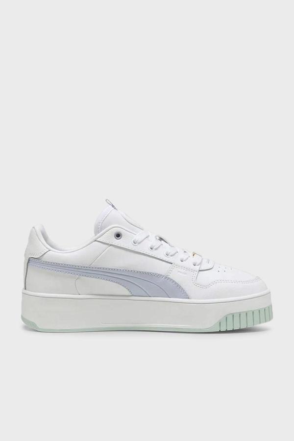 Puma Carina Street Lux Deri Logolu Sneaker Bayan Ayakkabı 39748707 Beyaz-Lila - Image 1