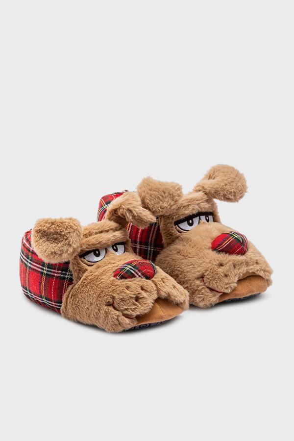 Twigy Tw Zizu Sessiz Taban Hayvanlı Erkek Panduf GG0507 KAHVE - Image 1