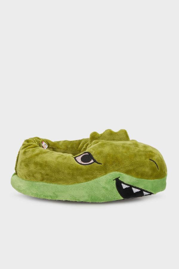Twigy Tw Dinos1 Sessiz Taban Hayvanlı Erkek Çocuk Panduf EE0569 YEŞİL - Image 1