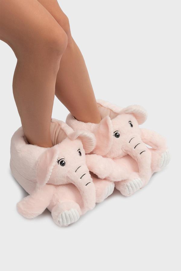 Twigy Tw Elfi Sessiz Tabanlı Hayvan Figürlü Bayan Panduf GG0544 PEMBE - Image 1