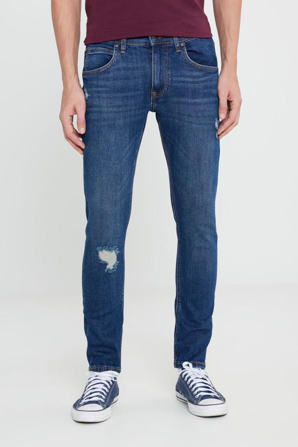 Lee Pamuklu Slim Fit Normal Bel Dar Paça Jeans Erkek Kot Pantolon L71918 2XT ORTA MAVİ - Image 1