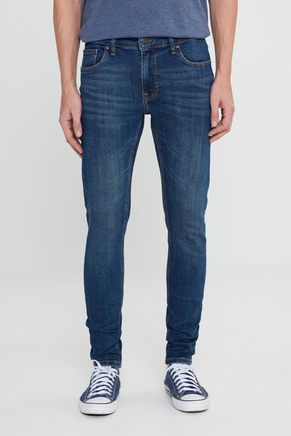 Lee Pamuklu Skinny Fit Normal Bel Dar Paça Jeans Erkek Kot Pantolon L73615 6XT ORTA MAVİ - Image 1