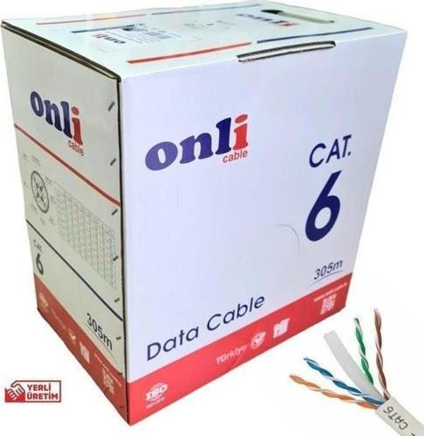 Onli Cat6 (U-Utp) 24 Awg Data Kablosu 305 Mt Kutulu - Image 1