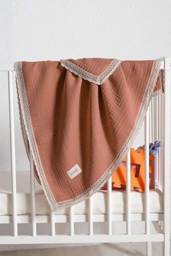 Kanz 4 Kat Kopanaki Müslin Pike Knz-017 Kiremit - Image 1