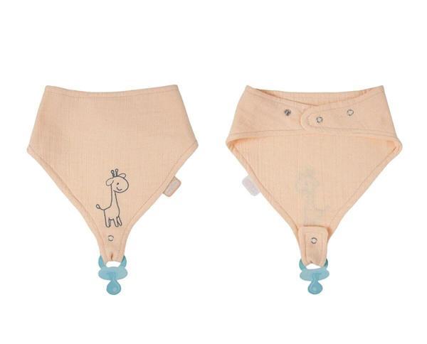 BabyJem Emzik Askılı Müslin Önlük 837 Somon - Image 1