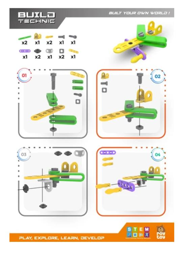 Sök Tak 15 Parça Uçak Build Technic - 4100101-2-15 - Image 1