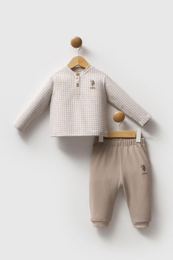 U.S. Polo Assn 2 li Takım USB2576 Bej Melanj - Image 1