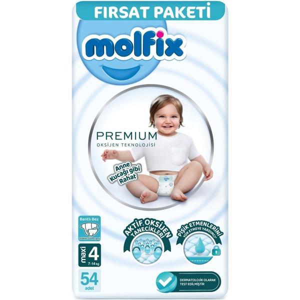 Molfix Premium Bebek Bezi Fırsat Paketi 4 Beden 7-14 Kg 54 Adet - Image 1
