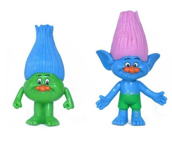 Trolls Yağmur Ormanı Şans Bebekleri 2 li Figür - TBG256562/MAVİ-YEŞİL - Image 1