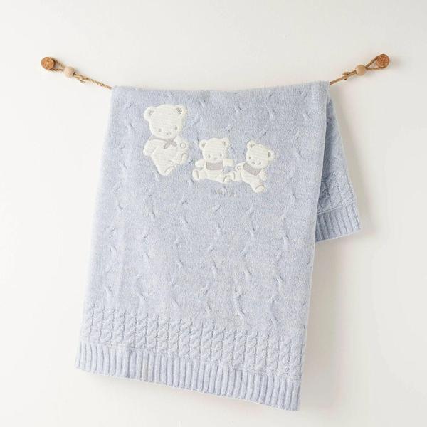 Andywawa AC26341 Triko Battaniye 85x100 Blue Melange - Image 1