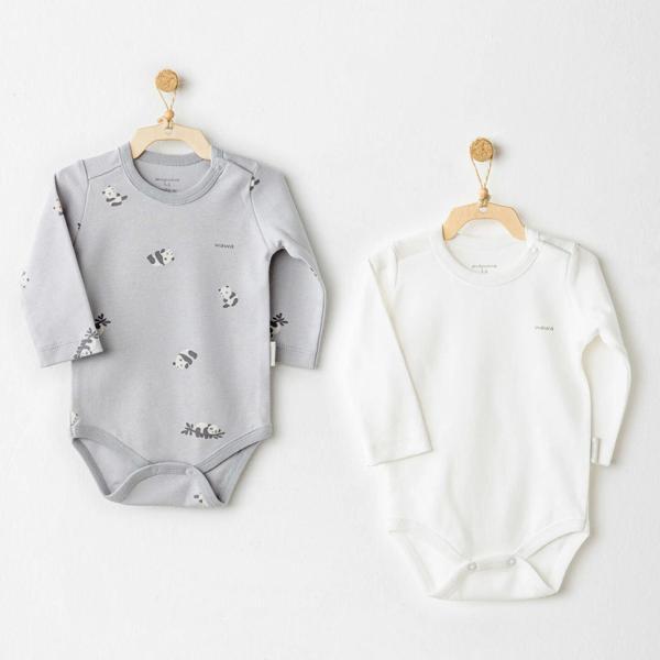 Andywawa AC26036 Keep Smiling 2'li Badi Grey - Image 1