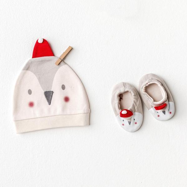 Andywawa AC25348 Penguin Bebek Şapka Takım Ekru - Image 1