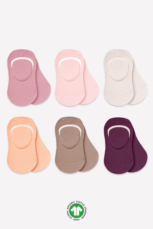 Bistyle Mix Babet Çorap 6'Lı BS30101M Gül Kurusu - Image 1