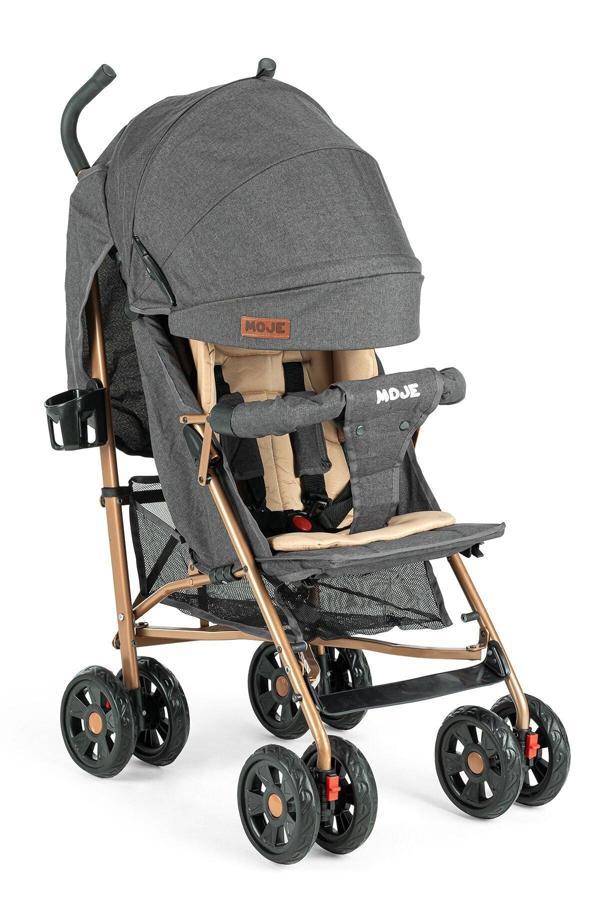 Moje Strong Baston Bebek Arabası Antrasit Gold - Image 1