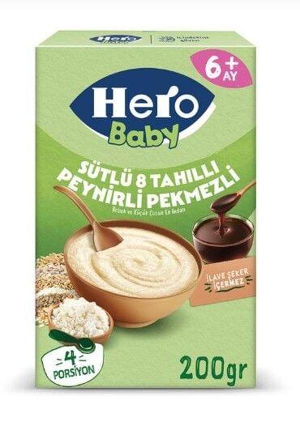 Hero Baby Sütlü 8 Tahıllı Peynirli Pekmezli Kaşık Mama 200 Gr - Image 1